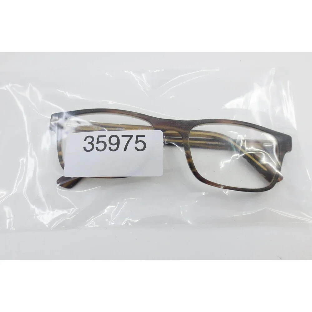 Rickey Smiley Eyewear RS 110 Brown Striped Rectangular Eyeglass Frames 54-18-140